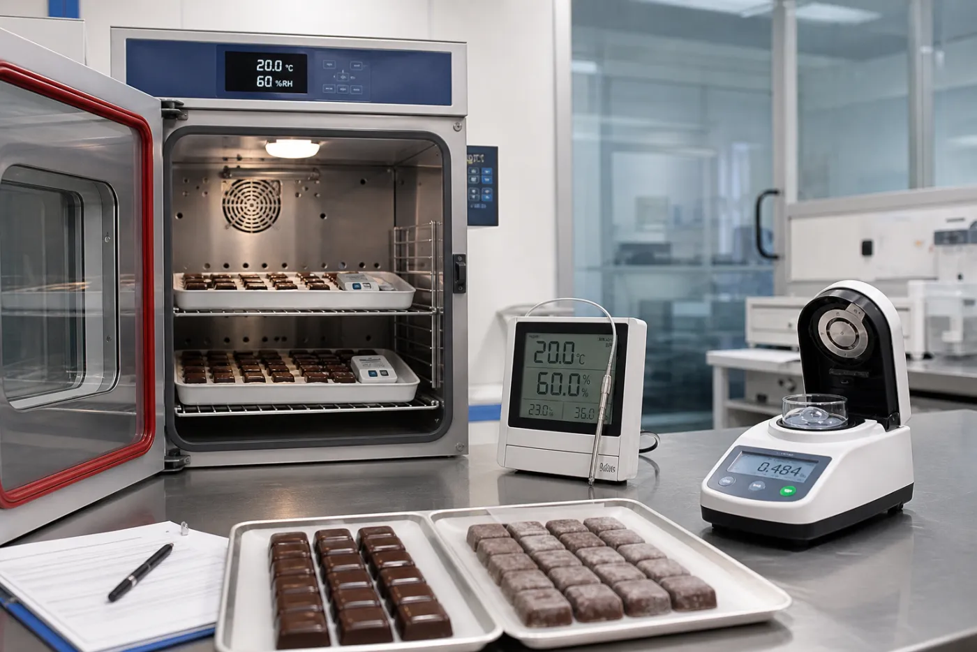 Haltbarkeit zuckerfreier Schokolade unter Hamburger Klimabedingungen